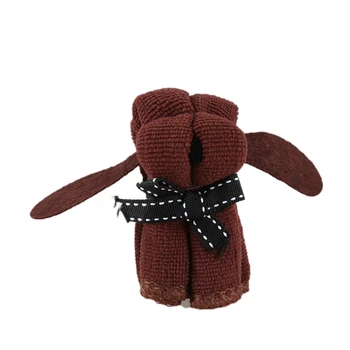 

New For Wedding Party Ornament Puppy Pet Dog Shaped cloth Towel Coffee