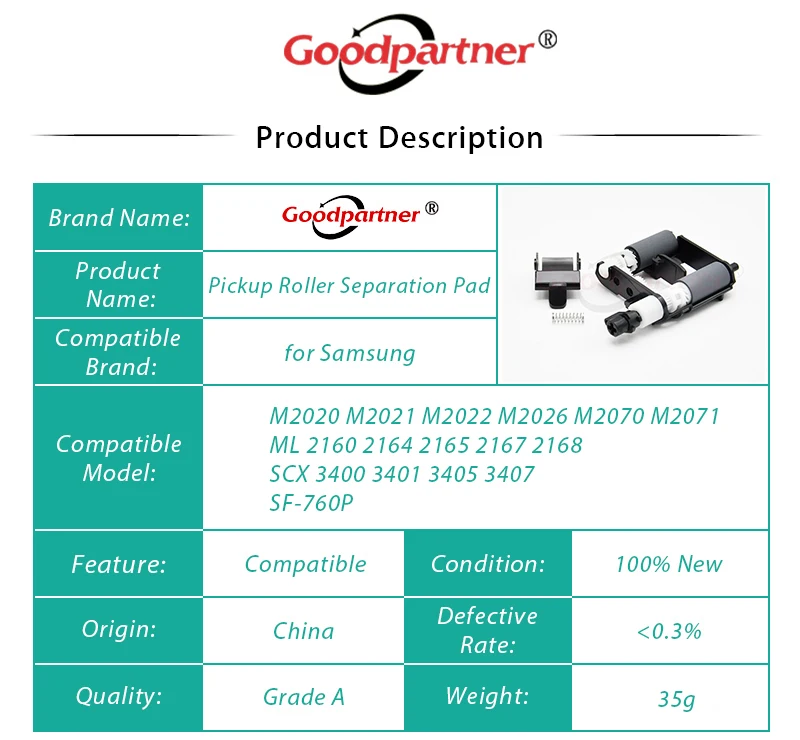 10X JC93 00524A 00522A ролик разделительная Пластина для Samsung SCX 3400 3405 3407 ML 2160 2164 2165 2167 2168 SF760P