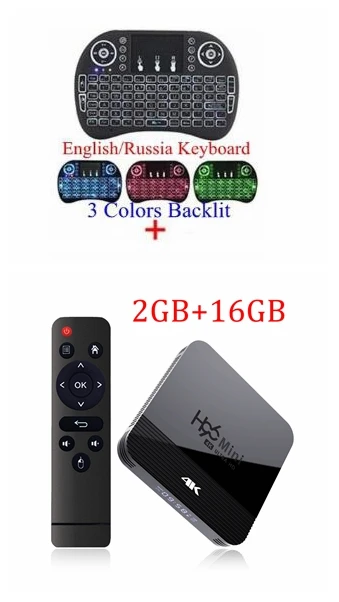 2GB 16GB I8 Backlit 10 шт. Android 9,0 ТВ приставка H96 Mini H8 RK3228A 1G 8G 2G 16G 4K H.265 2,4G 5G двойной Wifi четырехъядерный Смарт медиаплеер Bluetooth 4,0 - Цвет: 2GB 16GB I8 Backlit