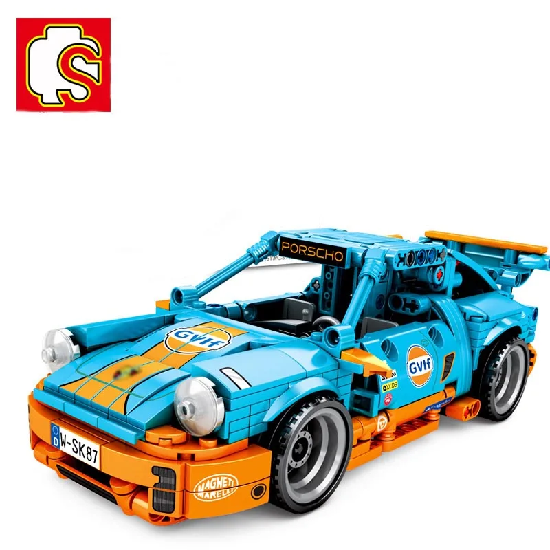 Блоки Sembo MOC Trucks автомобиль совместимый с классической технологией Спортивная