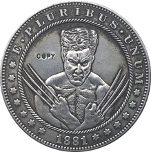 Hobo nikiel 1881-CC USA Morgan Dollar monety kopia typu 123 tanie tanio Gyphongxin Miedziane Imitacja starego przedmiotu 1880-1899 CASTING CHINA People hobo coin