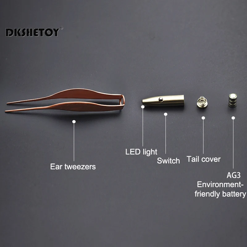 Baby Ear Cleaner Tweezer Soft Ear Picks LED Flash Light Ear Wax Curette Picker Ear Cleaning Tools Ear wax Dig removal Earpick 4