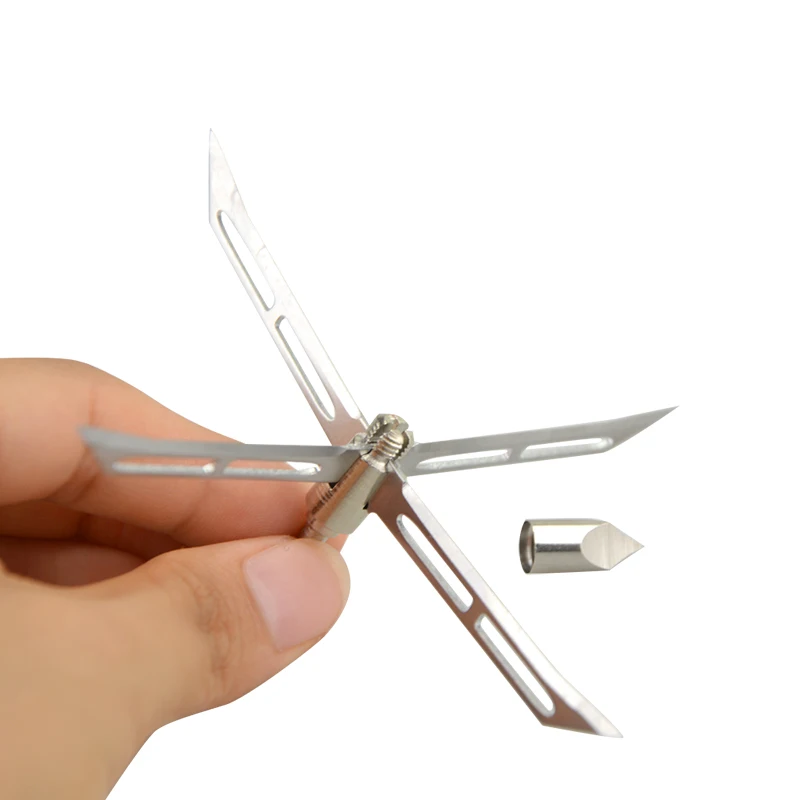 

3/6/12pcsArchery Stainless Steel Blade Arrowhead Darts Hunting Carbon Arrow Bone Hunting Compound Bow Crossbow Hunting Broadhead