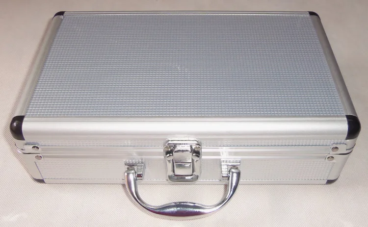 Многофункциональный ящик для инструментов из алюминиевого сплава, аппаратный ящик для инструментов, высококачественный ударопрочный защитный чехол с поролоновой подкладкой 29*16*8,5 см