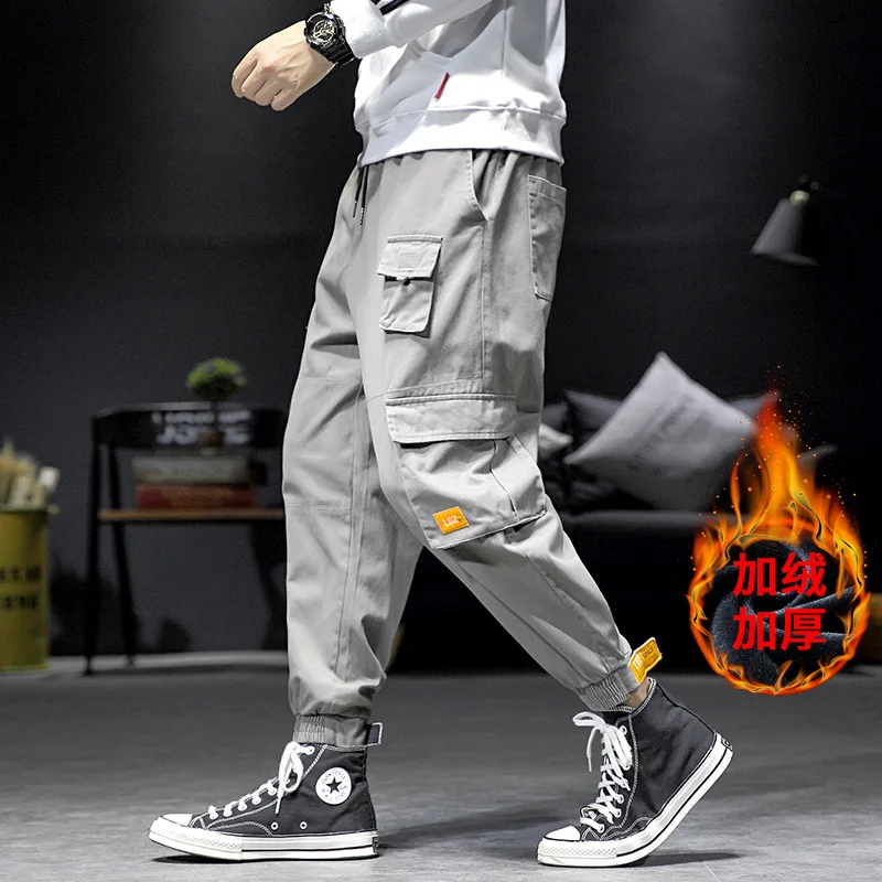 

2019 Hk1927 plus Velvet Japanese-style Interior Large Size Labeling Workwear Pants with Velvet M-5x Hk1192