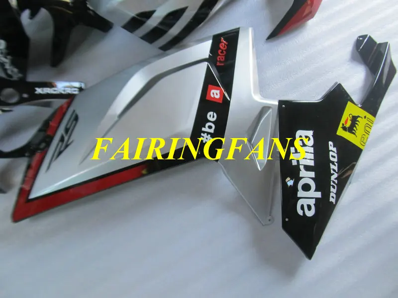 Инжекторный обтекатель для Aprilia RS125 06 07 08 09 10 11 RS 125 2006 2011 серебристый черный Обтекатели кузова+ подарки AP17