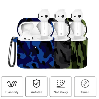 

Camouflage Silicone Case For Xiaomi Airdots Pro 2 TWS Wireless Bluetooth Earphone Protection Cover For Air 2 Headphone Box