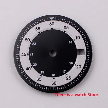 

28.5mm BLIGER white dial date window dual time zone Watch Dial fit DG2813 MIYOTA 8215 Movement