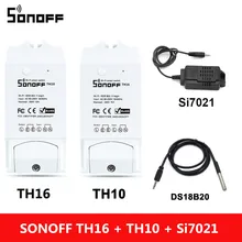 Sonoff TH 10A/16A Smart Wifi Switch Controller With Temperature Sensor And Waterproof Humidity Monitoring Home Automation