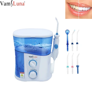 

VamsLuna Oral Irrigator Water Flosser Dental Spa Jet 1000ML Water Tank With UV Disinfection Waterproof Teeth Cleaner