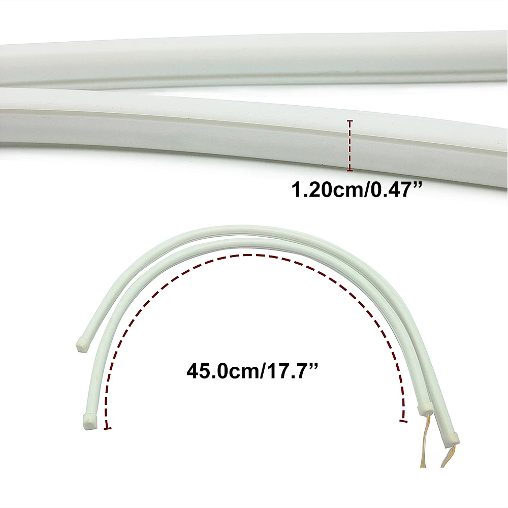 KAHANE 2x45 см Светодиодный дневной ходовой светильник DRL гибкий мягкий струящийся сигнальный светильник для hyundai Tucson Solaris, creta