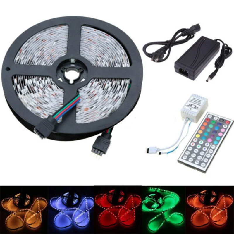 5M 2835/5050 SMD 300 LEDs Waterproof Flexible Strip String Light/12V Power/Remot