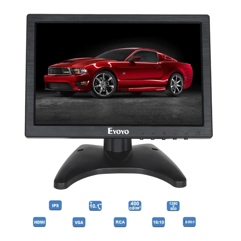 

EYOYO EM10A 10 IPS LED HD HDMI Monitor 1280*800 VGA Video Audio with built-in loudspeakers for CCTV DVD PC Gaming