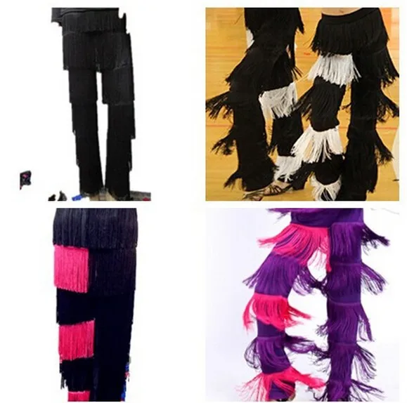 DB23543 fringe dance pants