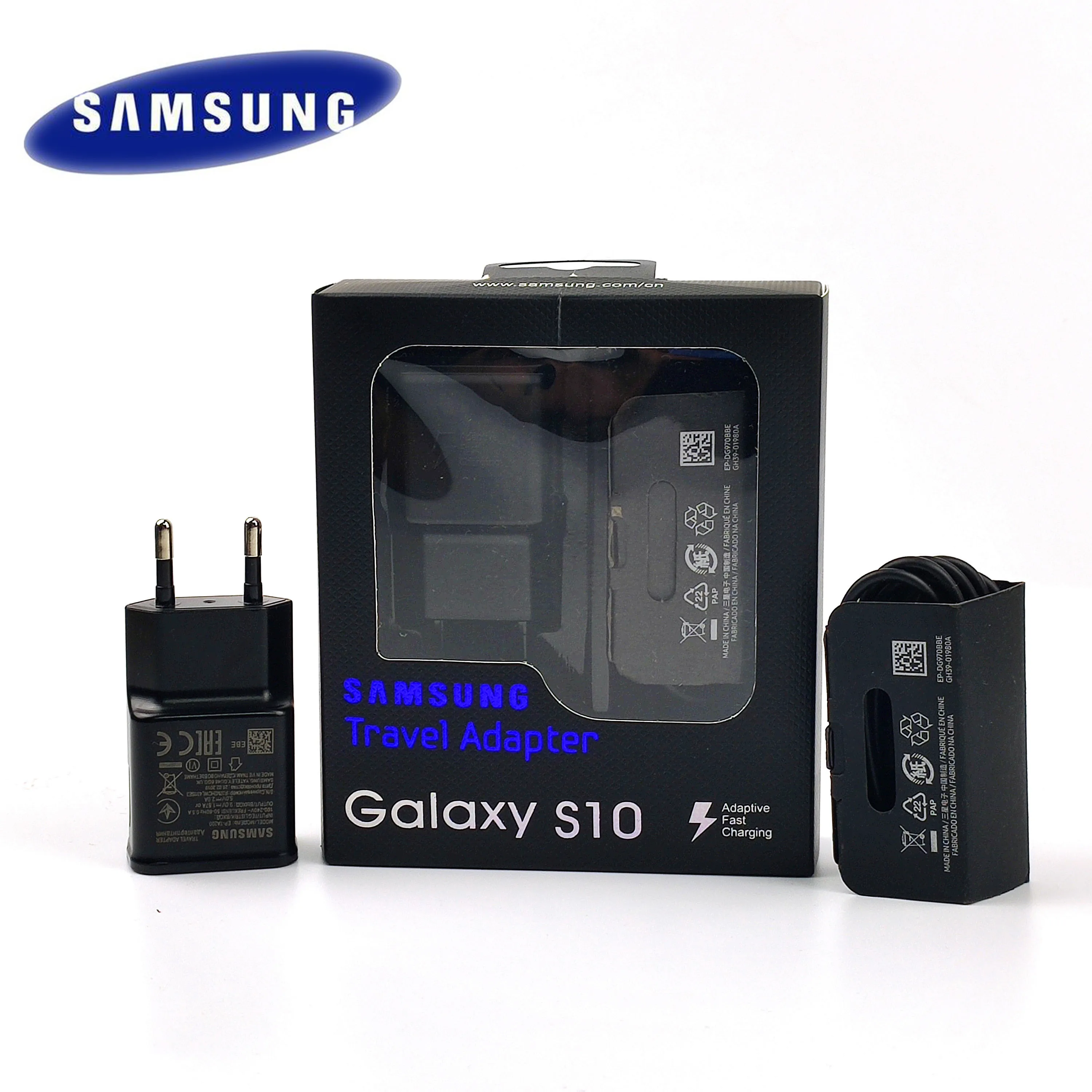 

Original samsung s10 Charger adaptive fast charge EU Power adapter for galaxy a50 a70 a80 a40 s10e s8 s9 note 8 9 smartphone