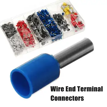 

High Quality 1200Pcs Electrical Cable Wire End Terminal Connectors Crimping Tool Kit with 8 Different Sizes + Box