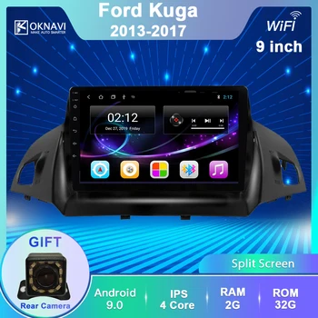 

OKNAVI 9 INCH 2.5D Android 9.0 Car DVD GPS Player For Ford Kuga 2013-2017 Car Radio Stereo Head Unit Navigation IPS Screen