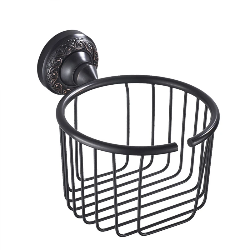 

Черный бронзовый Держатель для бумажных полотенец, корзина для бумажных полотенец, рулонная корзина для бумаги, корзина для хранения дезинфицирующего средства для рук