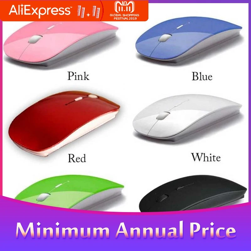 BEESCLOVER, ультратонкая оптическая беспроводная мышь 2,4G, USB приемник, воздушная мышь для ноутбука, ноутбука, компьютера, мышь r20