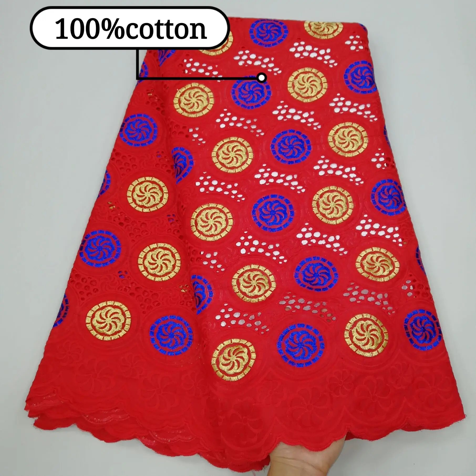 Белая африканская сухая хлопчатобумажная кружевная ткань Высококачественная вышивка нигерийское кружево с кружевами из швейцарской вуали