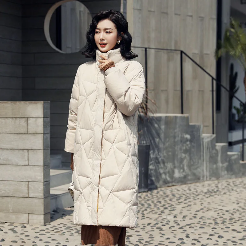 Новинка, зимнее пуховое пальто, женская парка, Длинные куртки, женская теплая верхняя одежда больших размеров, Женская парка, одежда в Корейском стиле