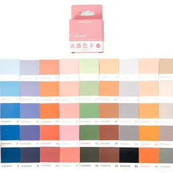

45pcs/box Kawaii Color Card Sticker Label Journal Diary Adhesive Paper Decor DIY