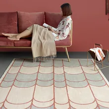 INS популярный ковер с геометрическим узором, большой размер, ковер для гостиной, нордический декоративный коврик для пола