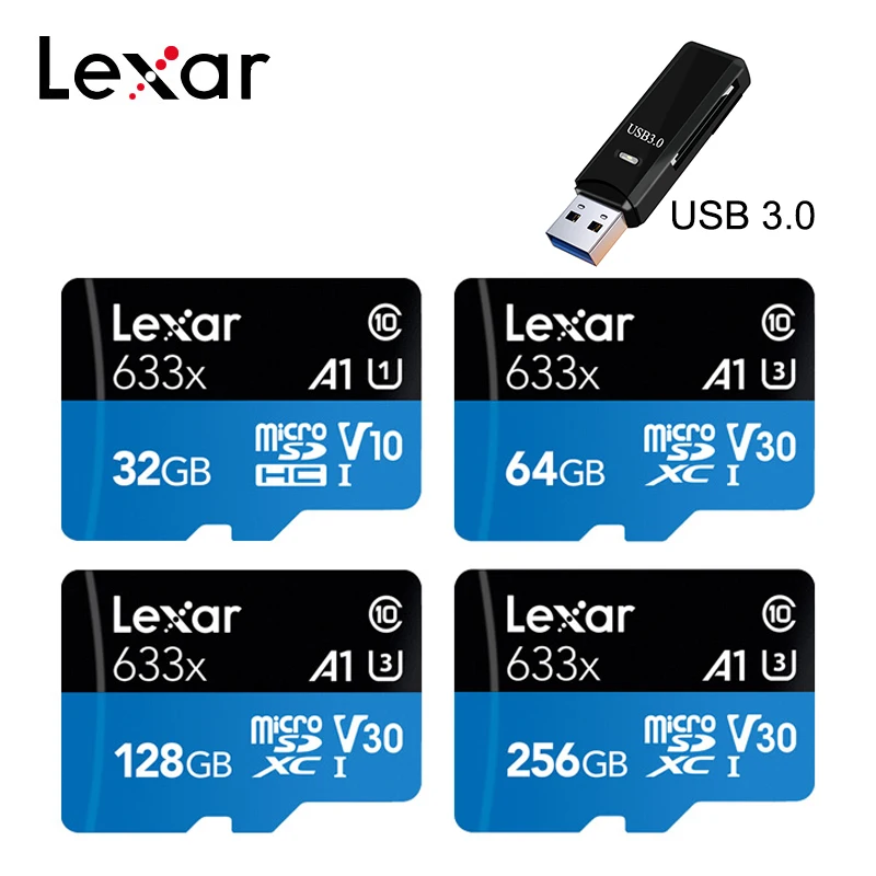 

Lexar 100MB/s 512GB Micro SD Card 32GB 64GB 128GB 256GB SDXC/SDHC Flash Memory Card Micro TF Card for Gopro/DJI/Nintendo switch