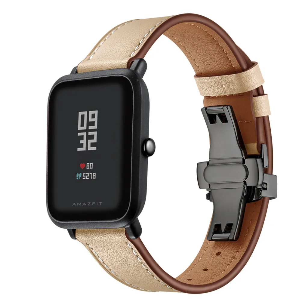 QuickRelease мягкий Премиум кожаный ремешок сменный ремешок для Huami Amazfit Bip браслет ремешок фитнес-трекер# G20