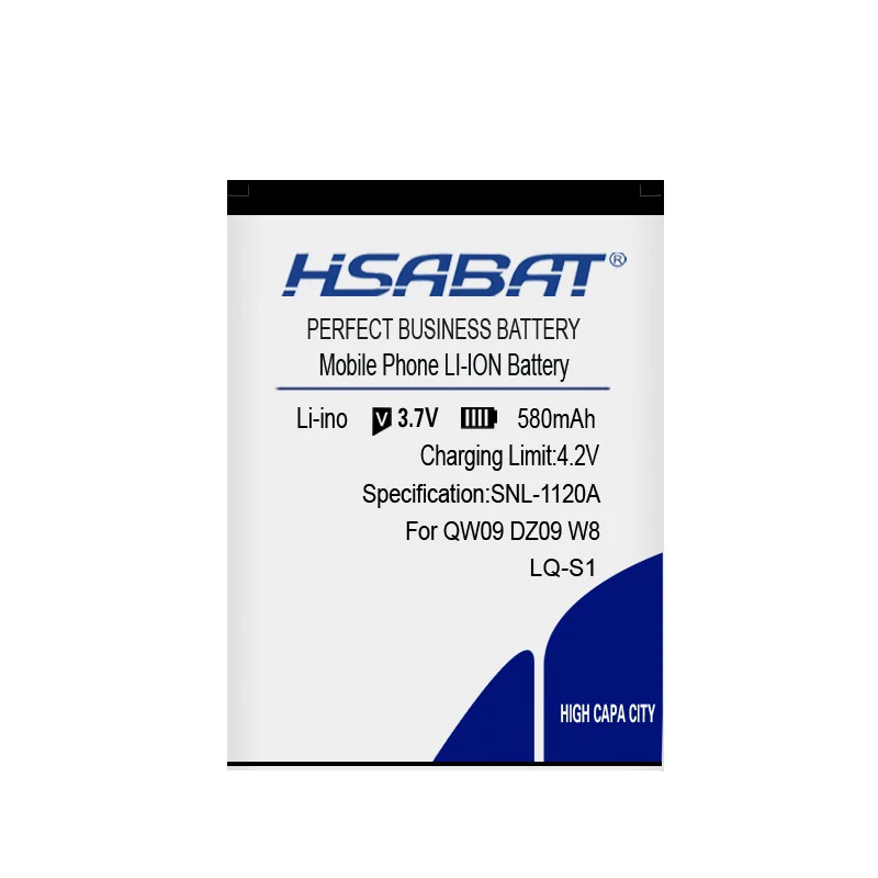 HSABAT LQ-S1 3,7 V 580 мА/ч, Перезаряжаемые литий-ионный полимерный аккумулятор Батарея для смарт-часов AB-S1 DJ-09 DZ09 GJD HKS-S1 FYM-M9 SCX-M9