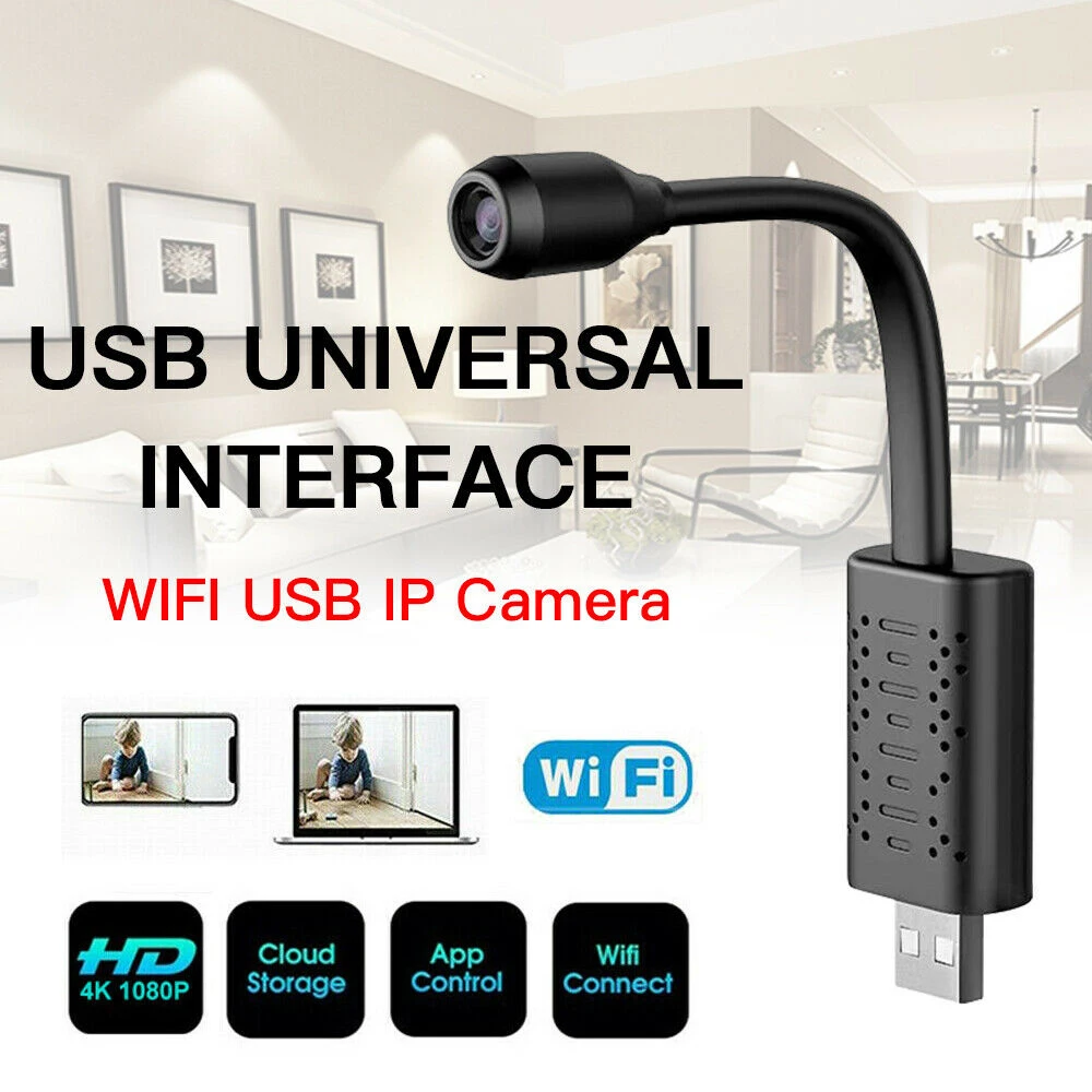 SRUTON Новое поступление черная мини-USB IP-камера Беспроводные Wi-Fi 1080P HD веб-камеры