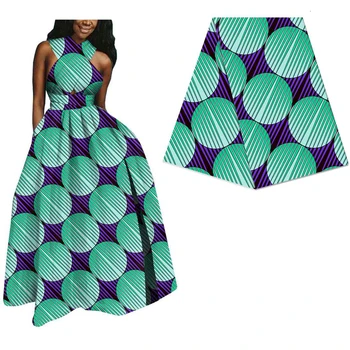 

Green Circle Ankara Veritable Print Wax Fabric For Party Dress 100% Cotton DIY Sewing Materials African Real Wax Print Fabric