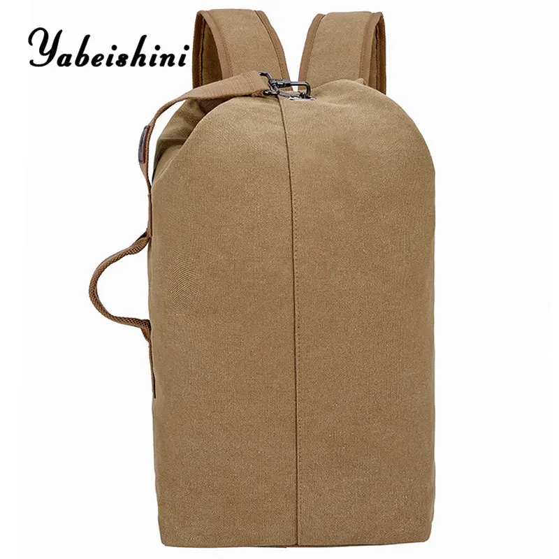 

Man Travel Backpack Men notebook Backpacks Large Capacity Mountaineering Hand Bag High Quality Canvas Bucket Shoulder Bags