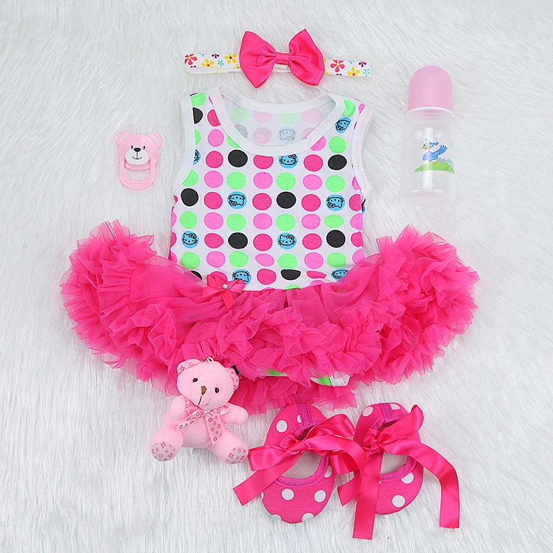 55 см Reborn Baby Doll игрушка полностью силиконовая розовая пачка платье принцессы ткань тело короткие волосы Реалистичная кукла для малышей Подарки для детей