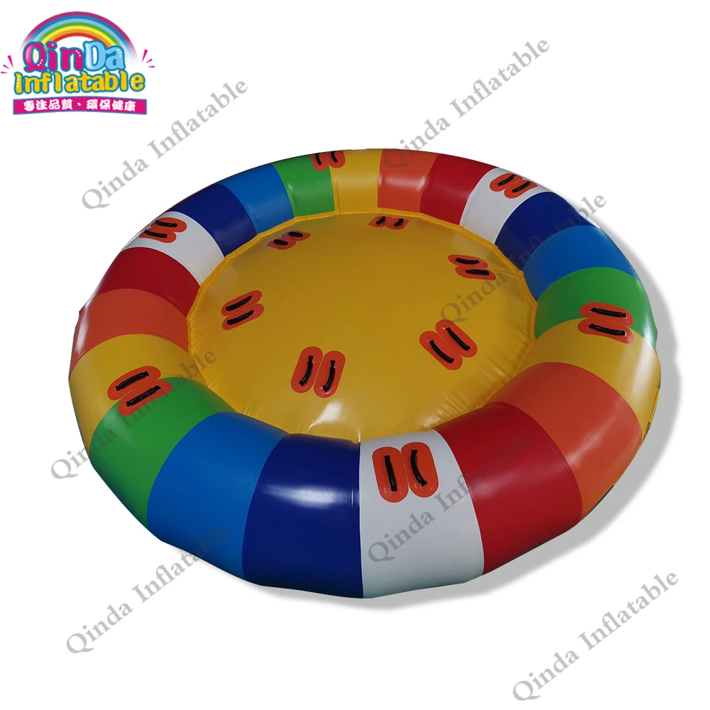 Diameter 3.5M Inflatable Flying Towable Saturn Customized Inflatable Water Disco Boat For Water Play Equipment