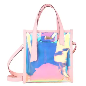 

Fashion Women's Hand Bags Clear Transparent Shoulder Bag Jelly Candy Summer Beach Handbag /BL1