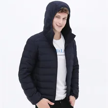 Мужские зимние куртки с капюшоном, 90% белый утиный пух, мужские ветрозащитные теплые парки, мужская повседневная приталенная верхняя одежда, куртки, пальто