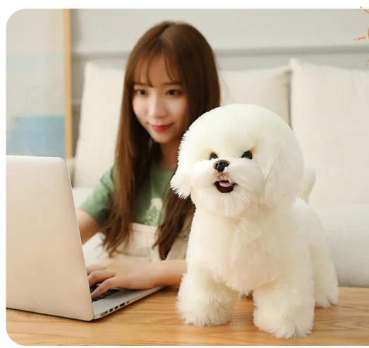 Игрушка плюшевая Bichon Frise около 30x16x27 см мягкая кукла детская игрушка