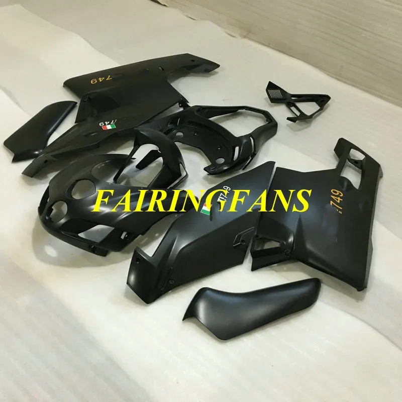 Литьевая форма Обтекатели кузова для DUCATI 749 999 05 06 ducati 749 999 2005 2006 ABS Матовый Черный Обтекатель тела комплект+ подарки DA13