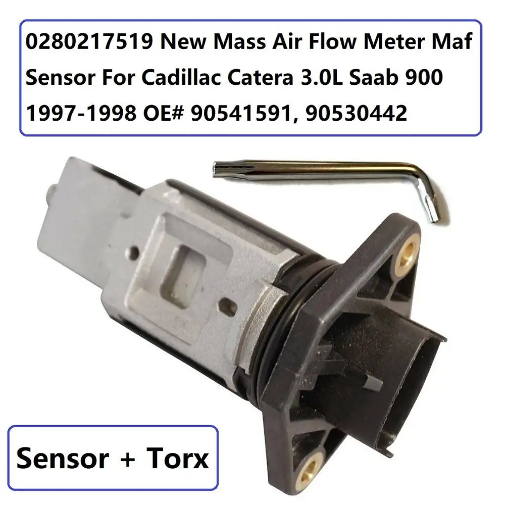 Новинка 0280217519 вставной Датчик массового расхода воздуха Maf датчик + Torx для Cadillac