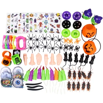 

120Pcs/Set Party Favors Assortment Kit House Decorate Classroom Trick Haunted for Halloween Party Plastic Festive Party Supplies