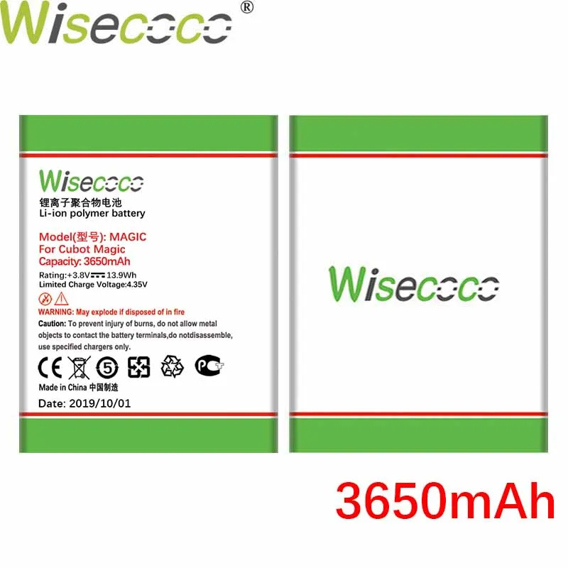 Wisecoco 3650 мАч CUBOT MAGIC для мобильного телефона CUBOT MAGIC последние продукты высокое качество батареи+ номер отслеживания