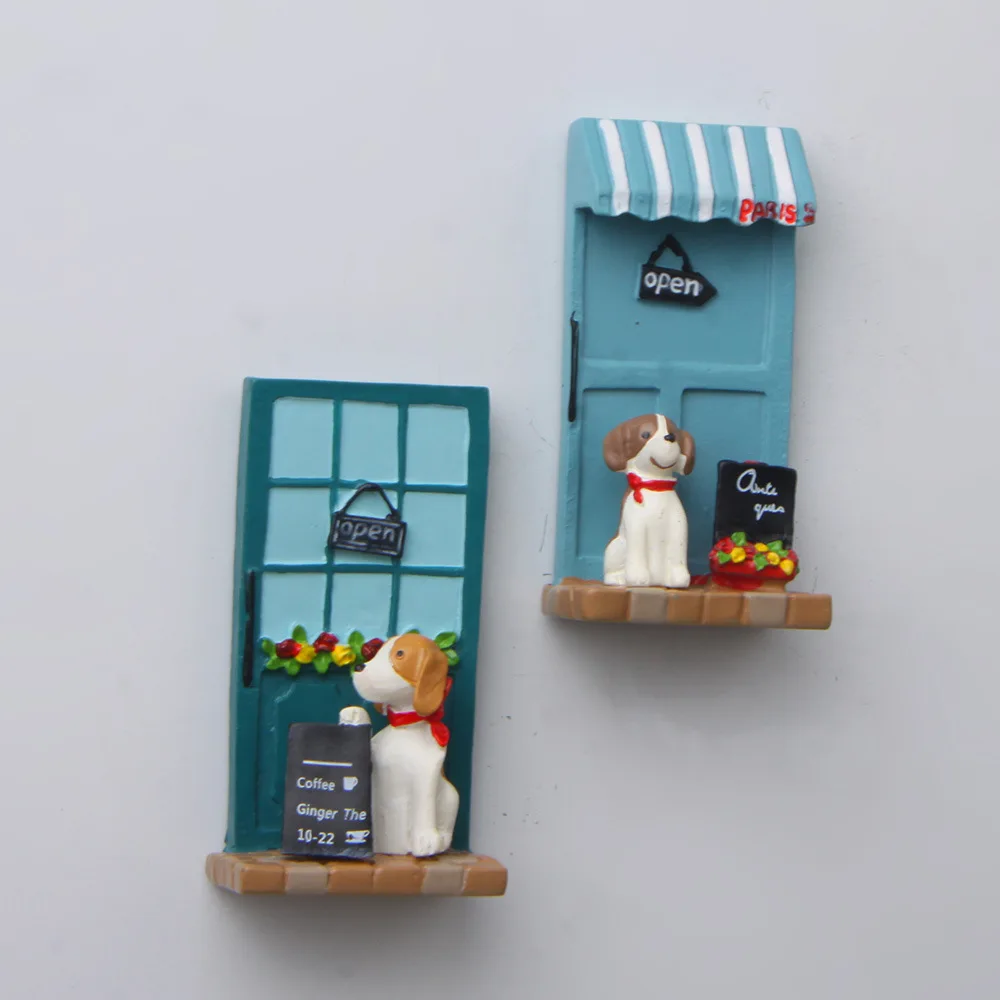 Creative 3D Animal Refrigerator Magnets Door Dog Shape Home Decoration Accessories Magnet Refrigerator Decor