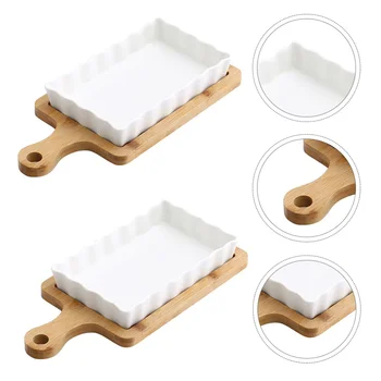 

1 Set Storage Tray Ceramic Bowl Oven Plate Practical Simple Exquisite Baking Tableware for Home