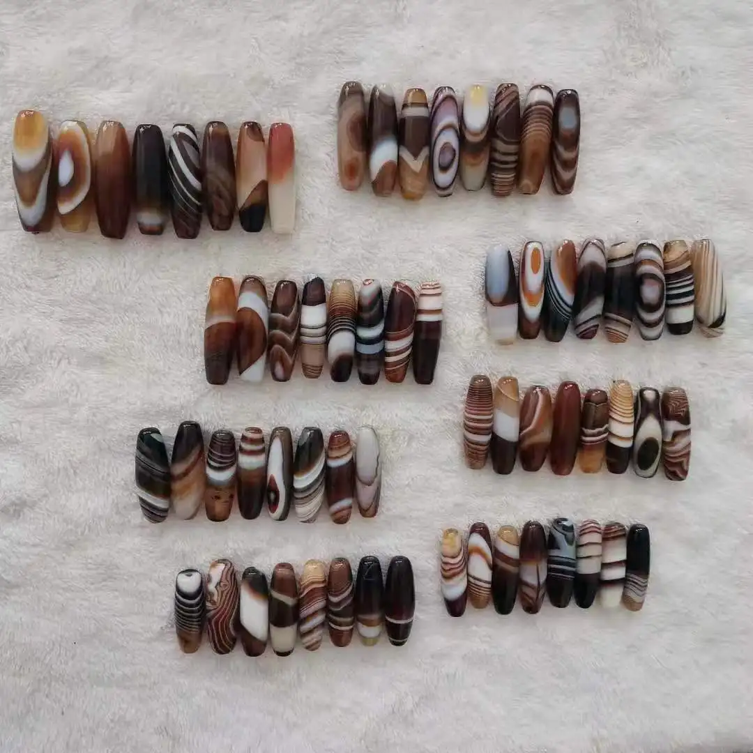 8psc/lot wholesale In bulk length40MM selected charm natural beautiful striped sardonyx rare Yellow and white beads patterns 8psc/lot wholesale In bulk length40MM selected charm natural beautiful striped sardonyx rare Yellow and white beads patterns