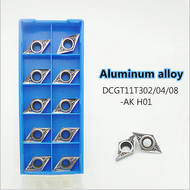 

10pcs DCGT11T308 AK H01 DCGT 11T308 Aluminum blade turning tool CNC carbide wood turning tools metal lathe tools carbide inserts