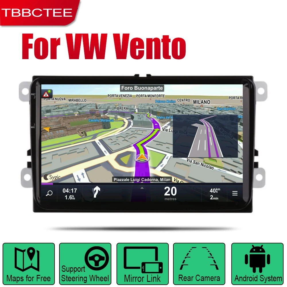Android 2 Din Авто Радио для Volkswagen VW Vento 2005 ~ 2018 автомобильный мультимедийный плеер gps