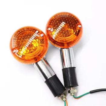 

Pair Retro Motorcycle Turn Signal Lights Blinker Indicator Lamp Yellow For Prince Harley, Lawless, Racing Star, Vulcan 400