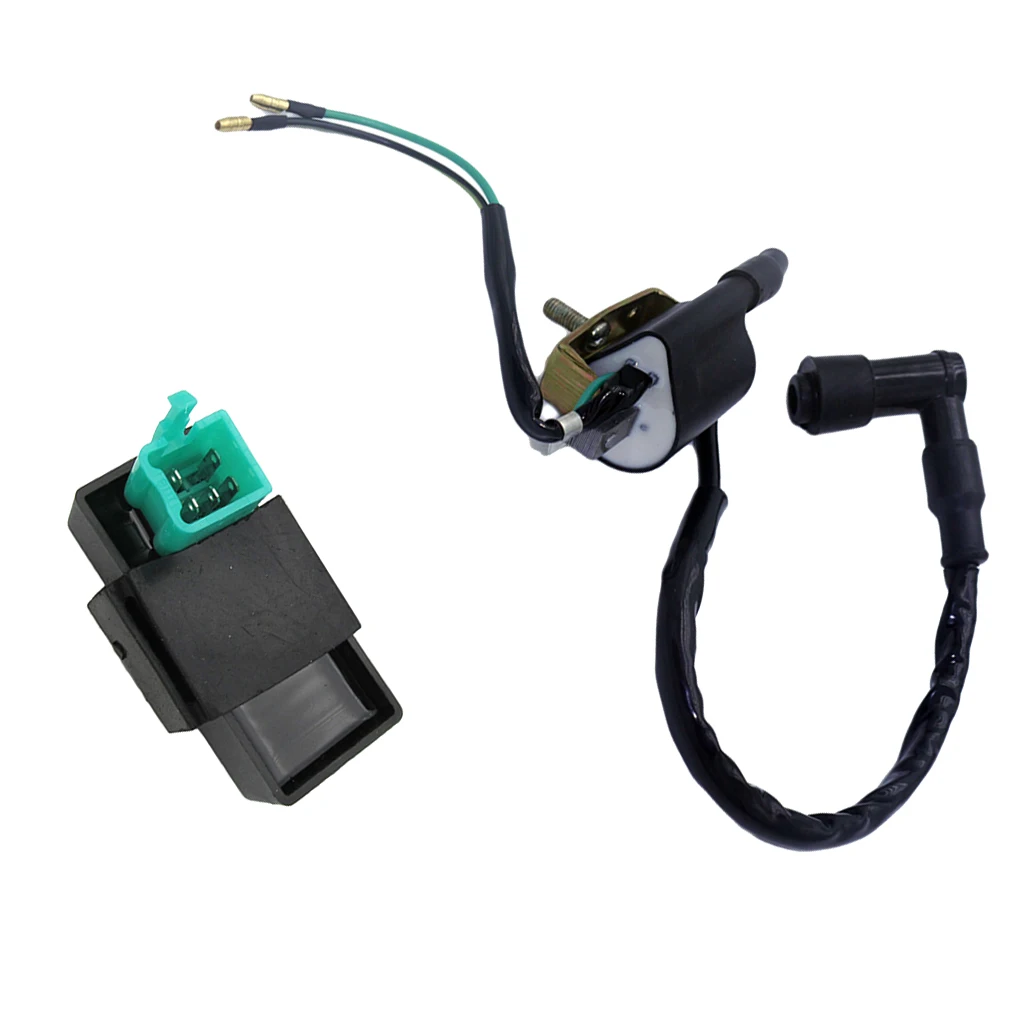 Racing Ignition Coil + AC 6-pin CDI Box Module for 50cc-150cc Engine Parts Dirt Bike ATV Quad