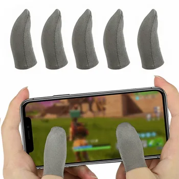 

5pcs Mobile Cell Phone Finger Sleeve Game Controller Touch Screen Gloves Finger Sleeve Touch Screen Cots Gaming Gloves